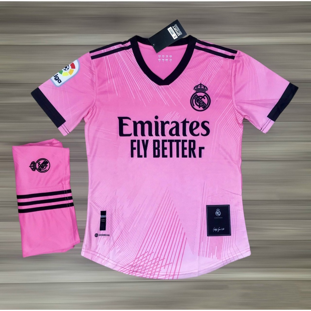 Bộ Quần Áo Thể Thao Nam Nữ Real Madrid EMIRATES FLY BETTER - In tên số theo yêu cầu chất mát