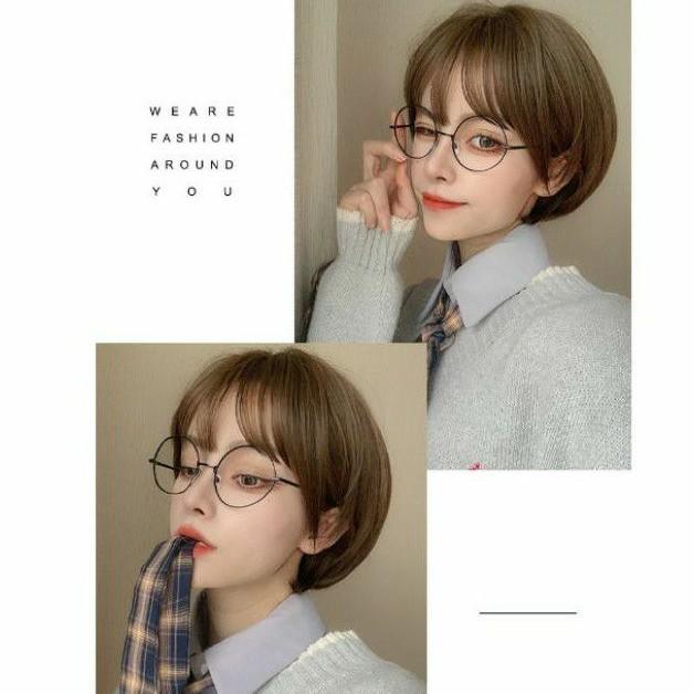 Wig teen/lolita/cosplay TT002 tomboy màu nâu lưới hoa