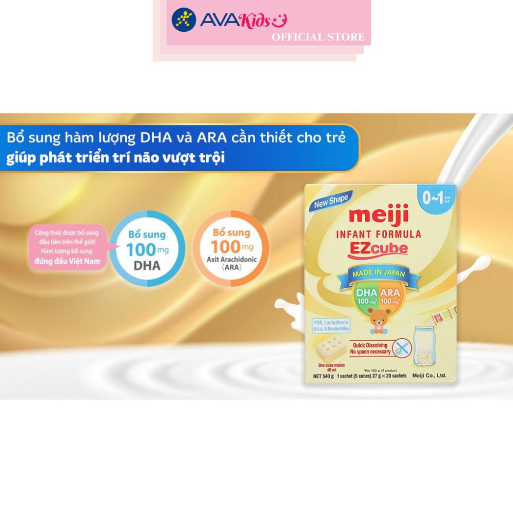 Sữa bột dạng thanh Meiji Infant Formula Ezcube 540g (0 - 12 tháng)