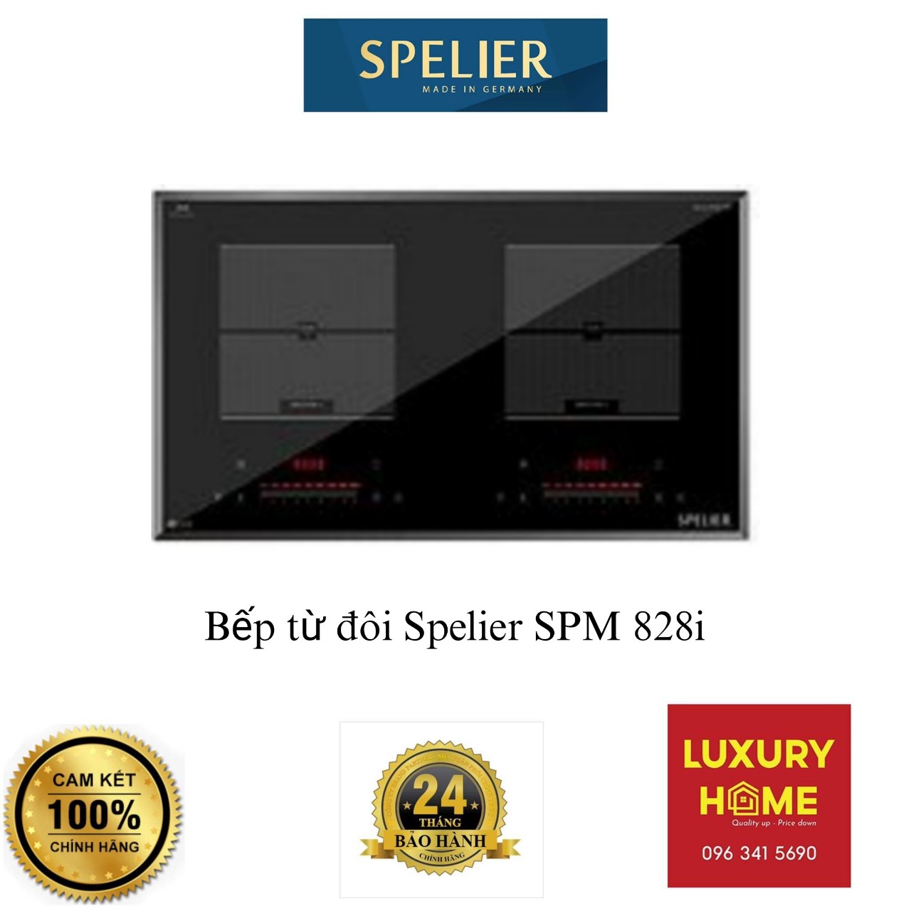 Bếp từ đôi Spelier SPM 828i - Hàng Chính Hãng