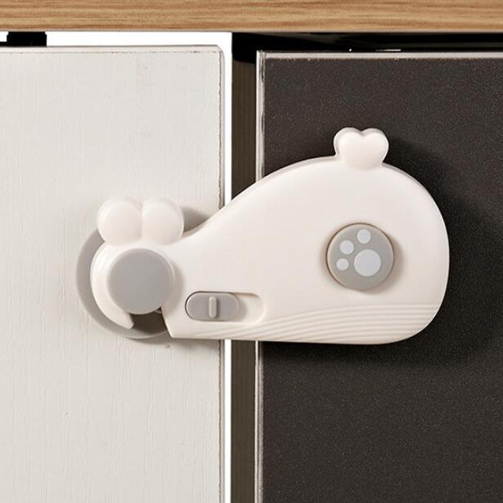 BABY SAFETY CUPBOARD DOOR DRAWER LOCK BABY/CHILD/KID PROOF FRIDGE LOCKS - White
