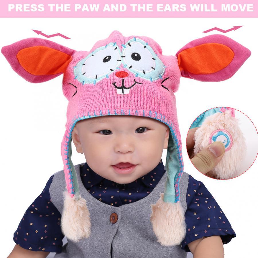 Dễ Thương Cho Bé Trẻ Em LEN MÙA ĐÔNG Đan Len Dễ Thương Nón Di Chuyển Tai Kể Chuyện Ngộ Nghĩnh Đồ Chơi Bộ Đội Cho Trẻ Em Bé