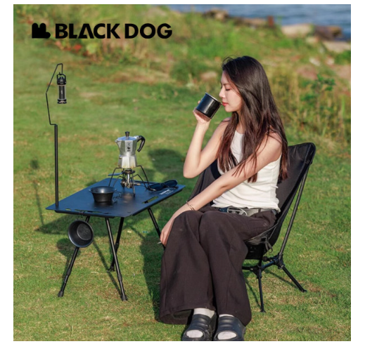 Ghế gấp gọn siêu nhẹ hợp kim nhôm 7075 có nắp đậy chân Blackdog CBD2450JJ020