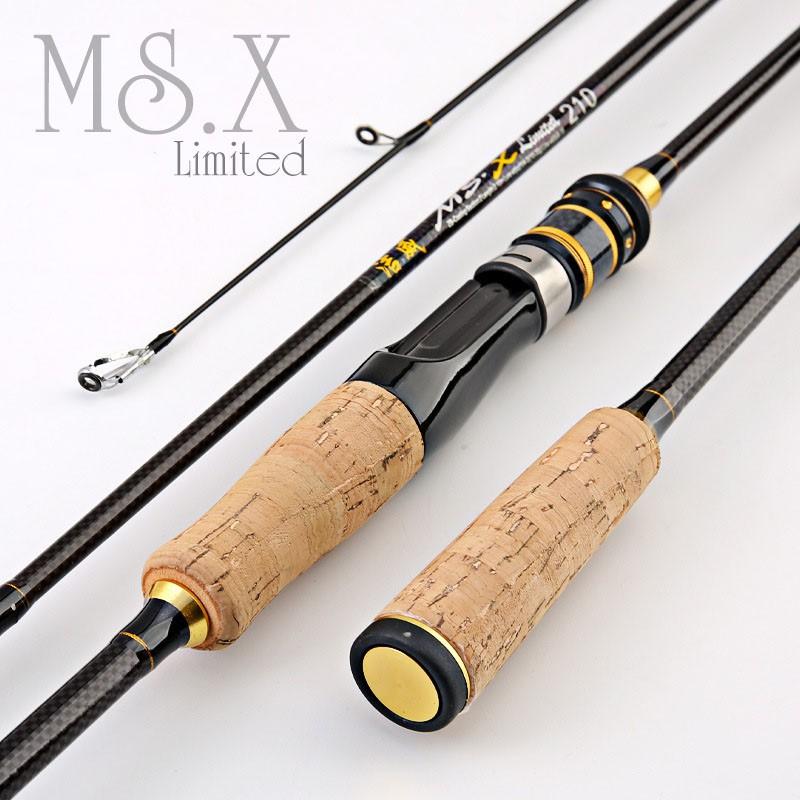 Cần câu lure máy ngang và máy đứng carbon MSX đầu bu chống xoắn CM12