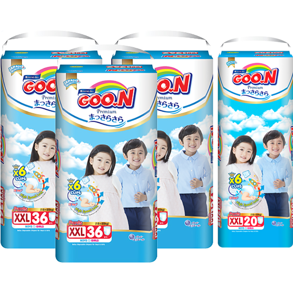 Combo 3 Gói Tã Quần Goo.n Premium Cực Đại XXL36 (36 Miếng) - Tặng 1 Tã Quần Đại XXL20 (20 Miếng)