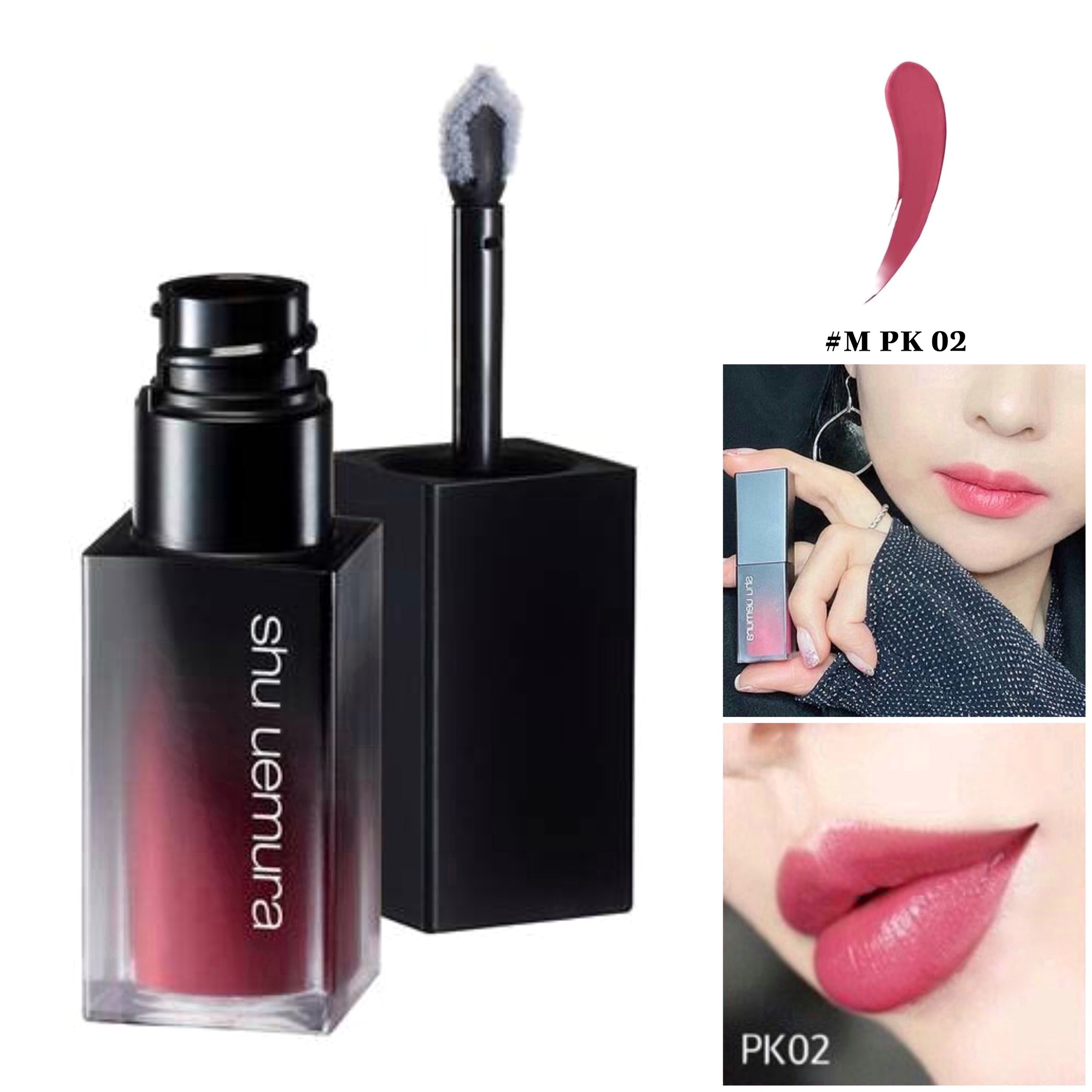 Son Shu Uemura Rouge Unlimited Liquid Matte Chất Son Kem Lì (OR01, RD03, PK02, BG01, BG03, RD04, RD01, BR01, BR02)