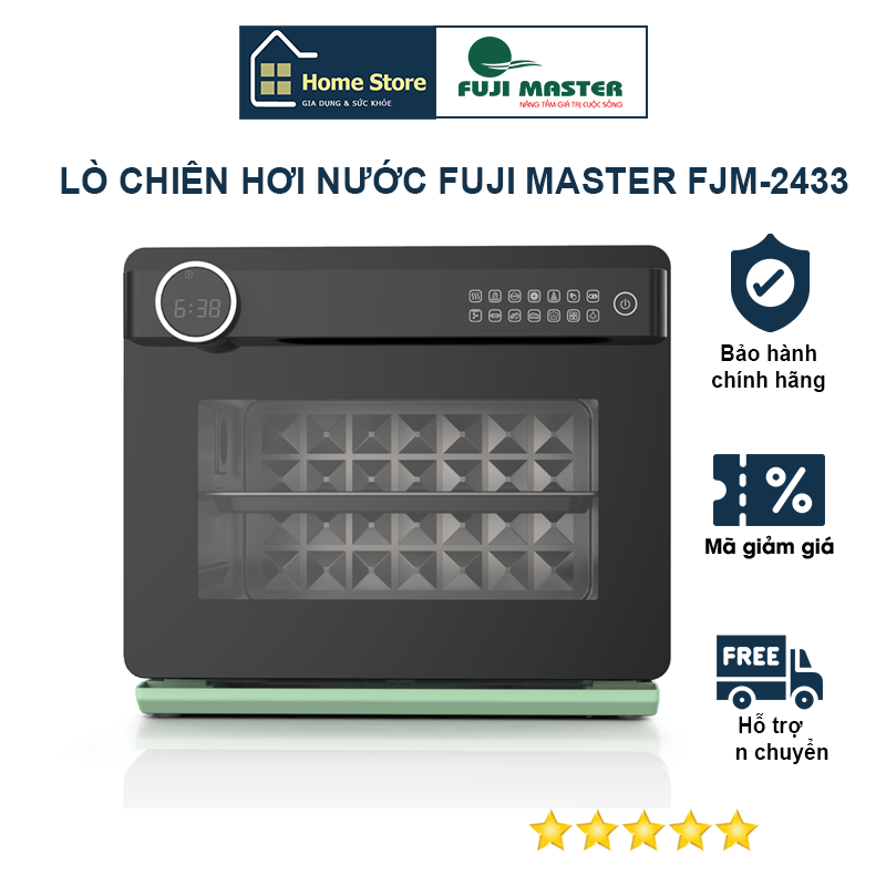 Nồi chiên không dầu hơi nước Fuji Master FJM-2433 dung tích 20L chiên hấp không dầu đa năng - Hàng chính hãng