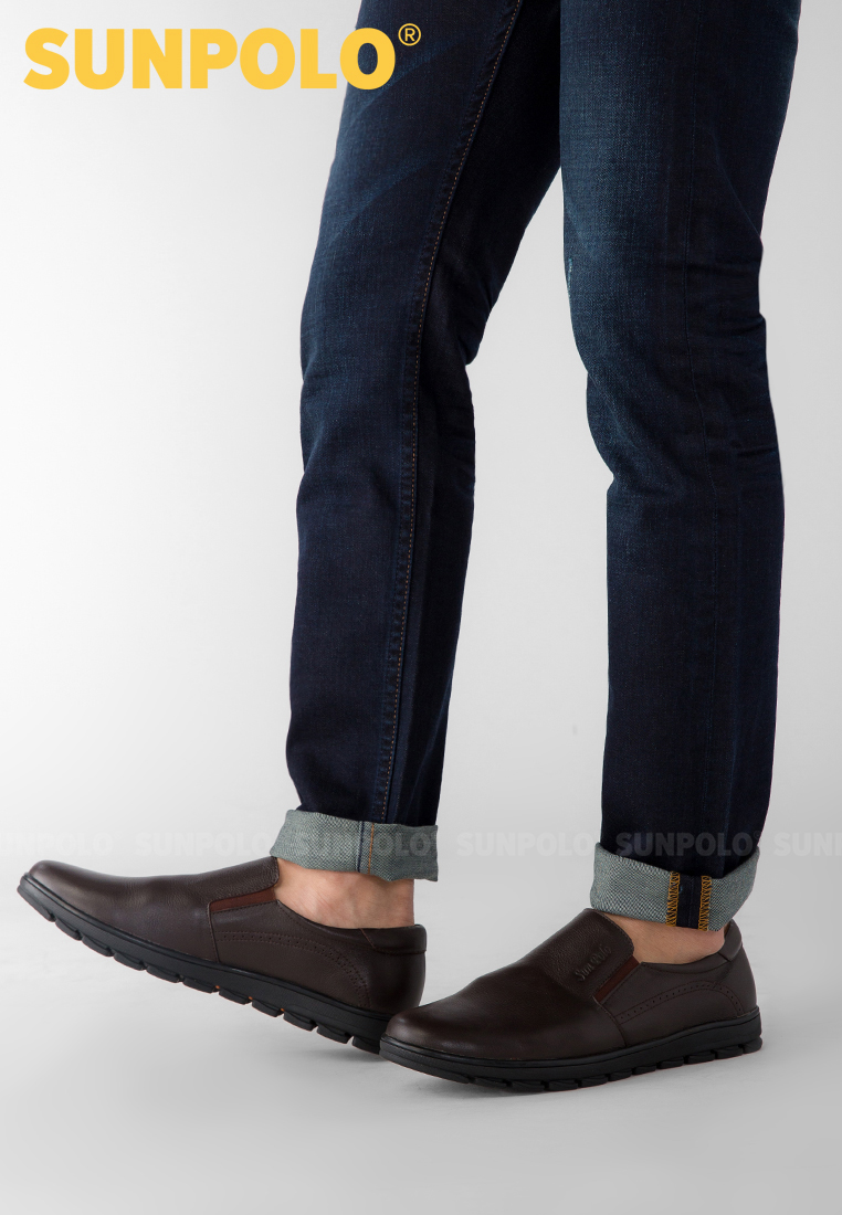 Giày Mọi Nam Da Bò Sunpolo SUMU05DN