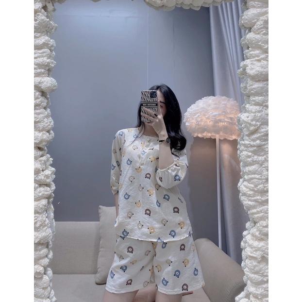 Bộ đồ ngủ kute, bộ đồ pizama có thể mặc như bộ bầu hoặc bộ sau sinh