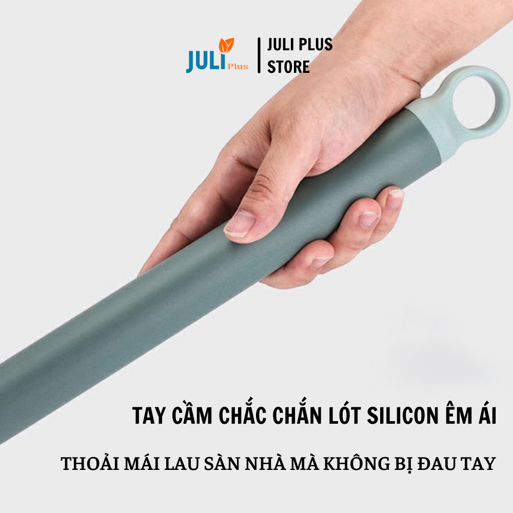 Cây lau sàn nhà tự vắt thông minh, Chổi lau nhà 2 ngăn xoay 360 độ kèm thùng tự vắt cao cấp. Tặng kèm 2 bông lau