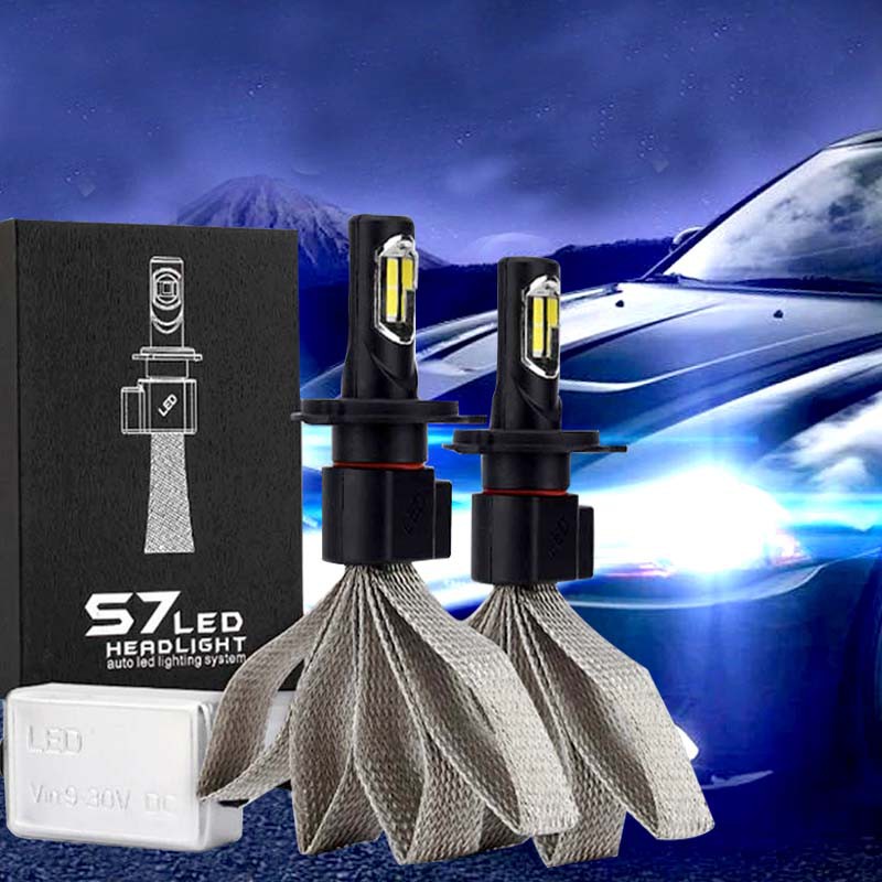Bóng đèn Led Headlight S7 H4 - chân nhôm tản nhiệt hiệu quả