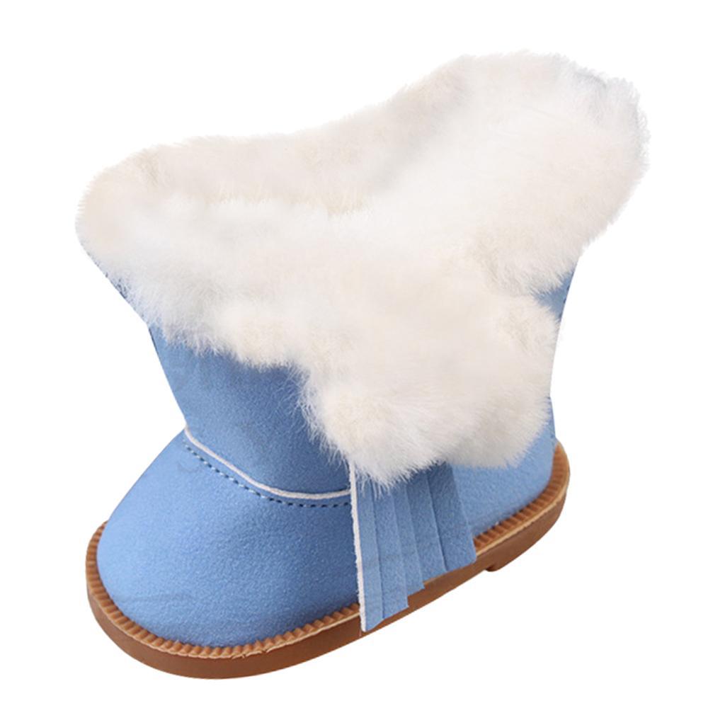 Lovely Zip Suede Snow Boots Winter Shoes for 18inch Doll Accessories