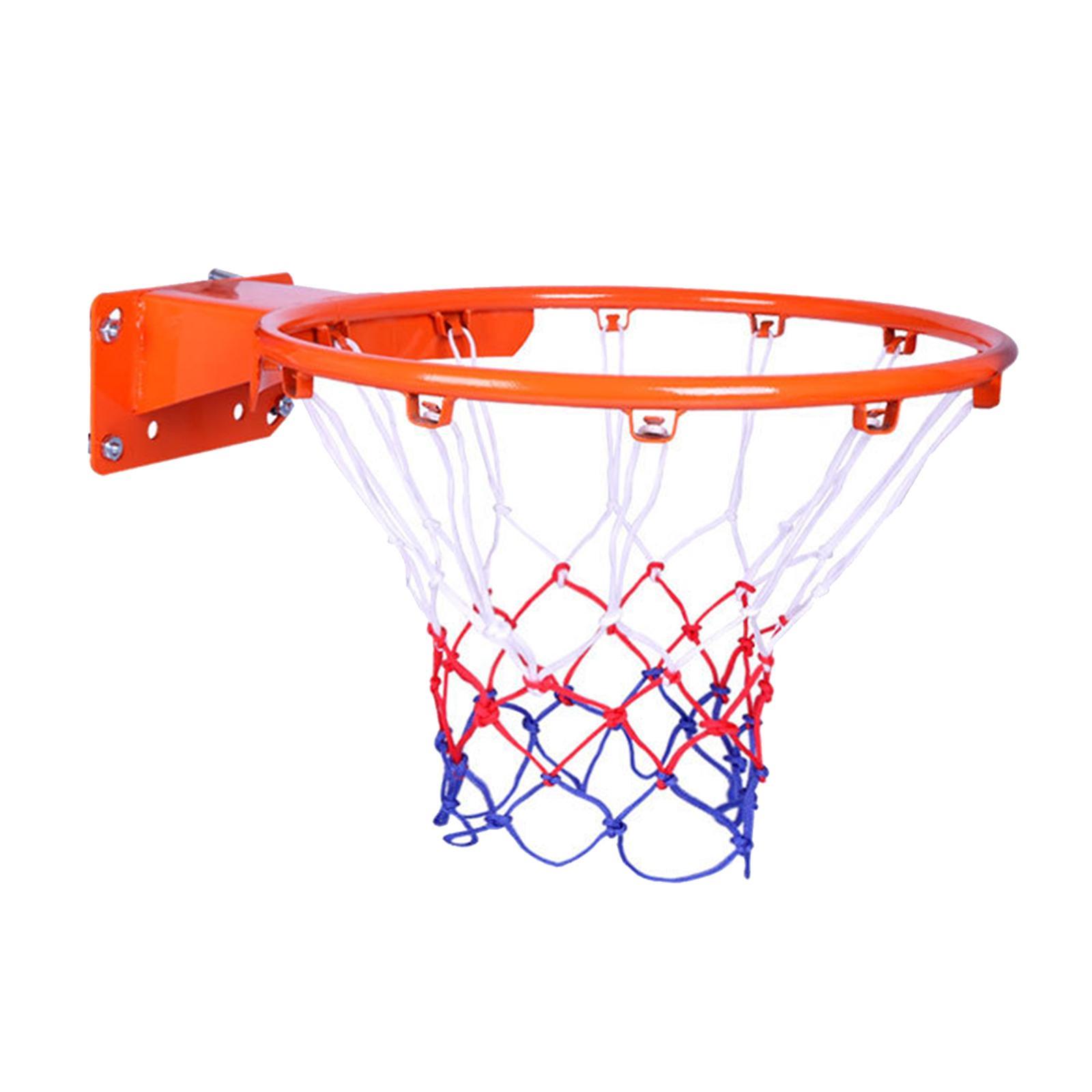 Basketball Hoop Set Wall Mounted Steel Frame Basketball Rim Outdoor Games