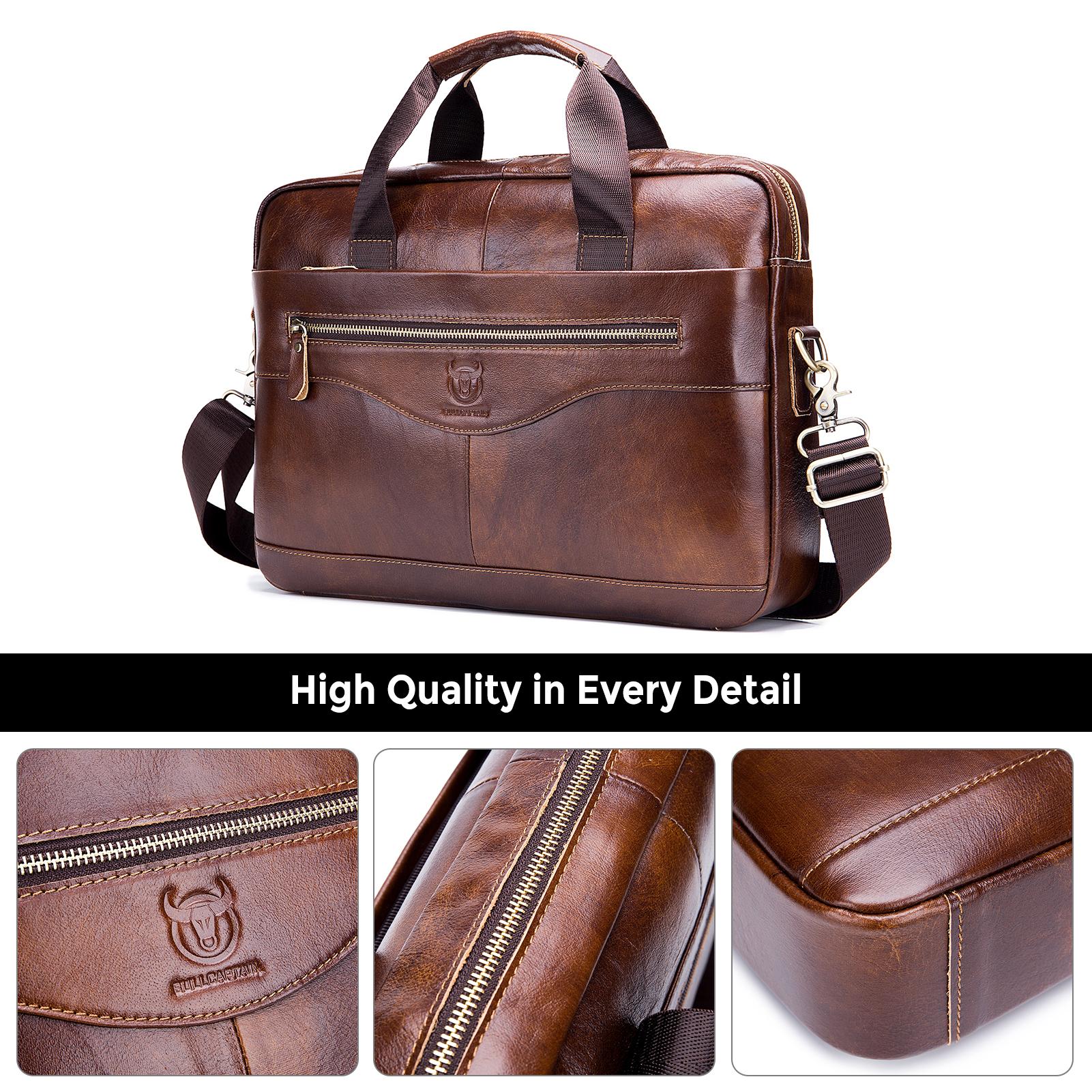 Men Leather Messenger Bag Satchel Bag Crossbody Shoulder Bag for Office School College Business Travel Bag