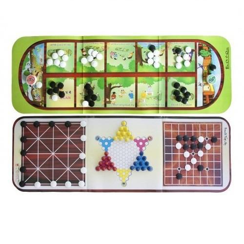 Bộ Cờ Ô Ăn Quan 6 Trong 1 6 Trong 1- HCM Ô ăn quan, vây, caro, cá ngựa, nhảy, gánh, Cả nhà cùng vui