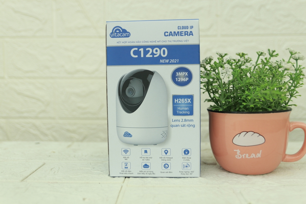 CAMERA IP VITACAM C1290 PRO - 3.0MPX ULTRA HD ,GÓC SIÊU RỘNG ,XOAY 360