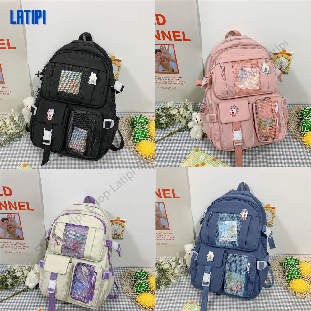 Balo Thời Trang Nữ Đi Học Chống Nước Nhiều Ngăn Cute Hàn Quốc BL14