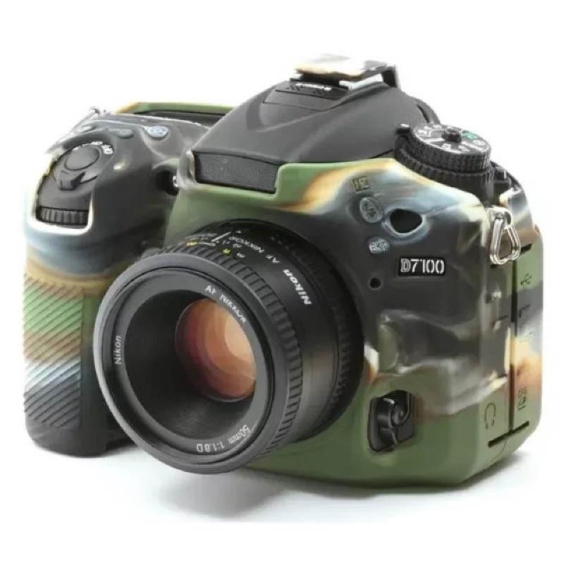 Vỏ cao su - Cover máy ảnh Nikon D7000 (màu đen/màu camo) - Hàng Chính Hãng