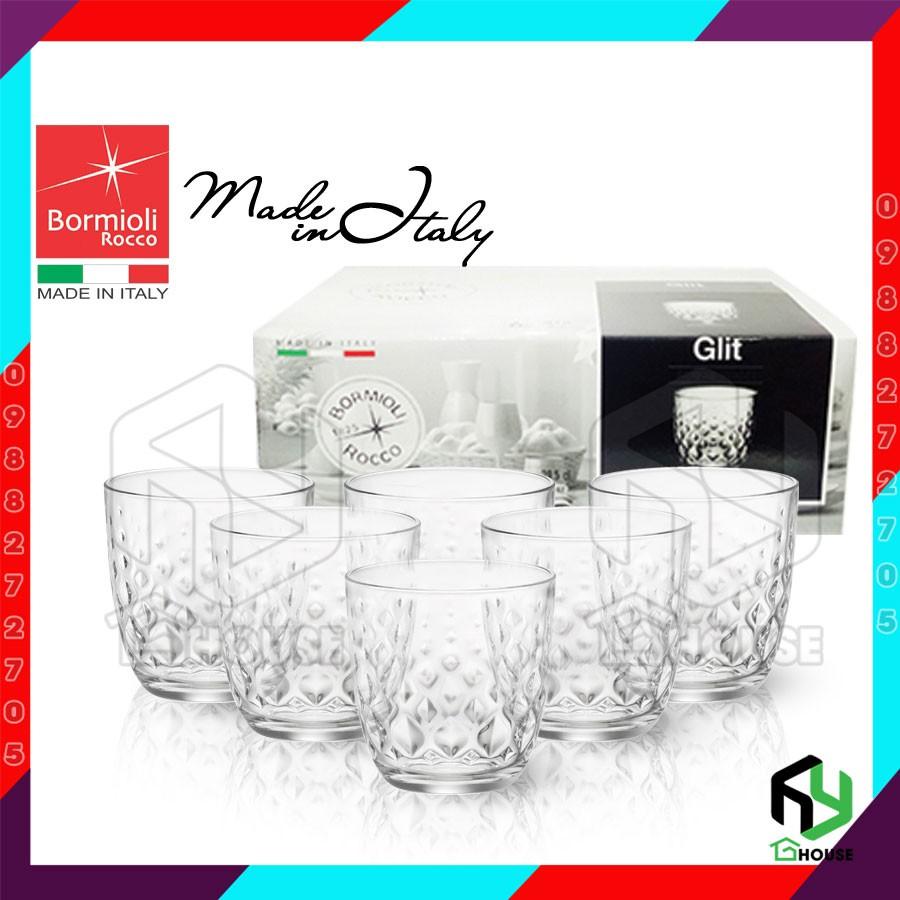 Bộ 6 ly thủy tinh - GLIT - Bormioli Rocco 295ml - Hàng Chính Hãng