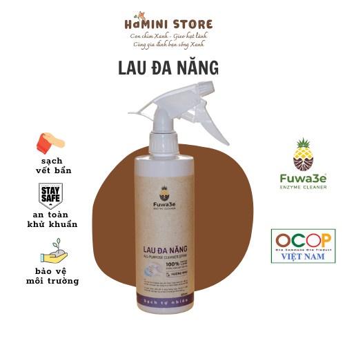 Lau đa năng enzyme sinh học tinh dầu hương nhu bạc hà sạch mát an toàn Fuwa3e 500ml