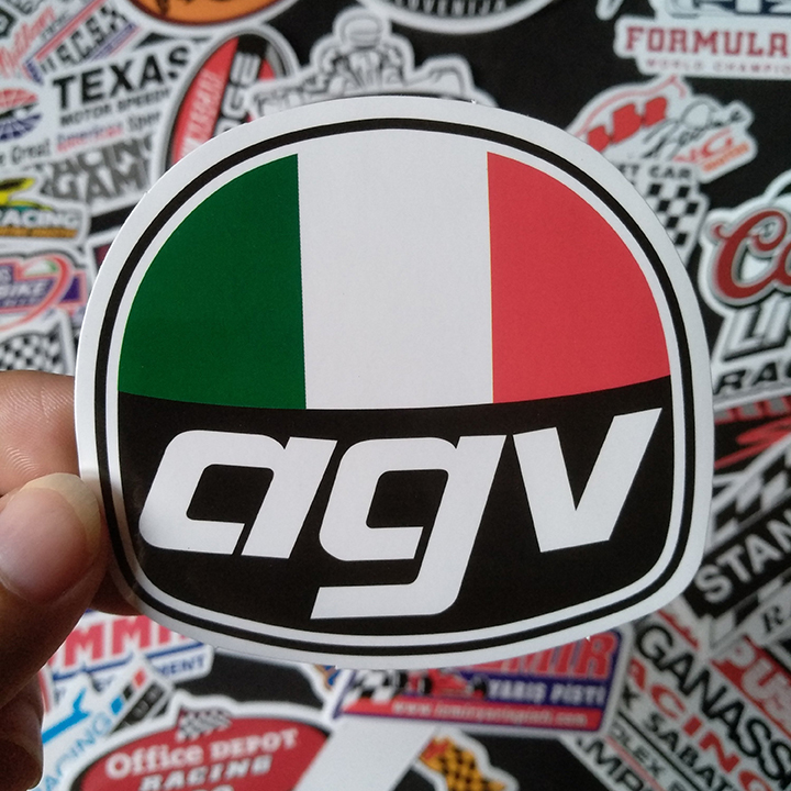 Bộ Sticker dán cao cấp chủ đề RACING - Dùng dán Xe, dán mũ bảo hiểm, dán Laptop