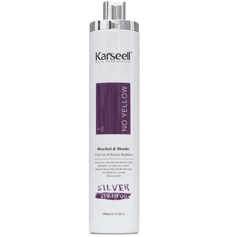 DẦU GỘI TÍM KARSEELL NO YELLOW SILVER SHAMPOO KHỬ ÁNH VÀNG CHO TÓC TRÂNG BẠCH KIM