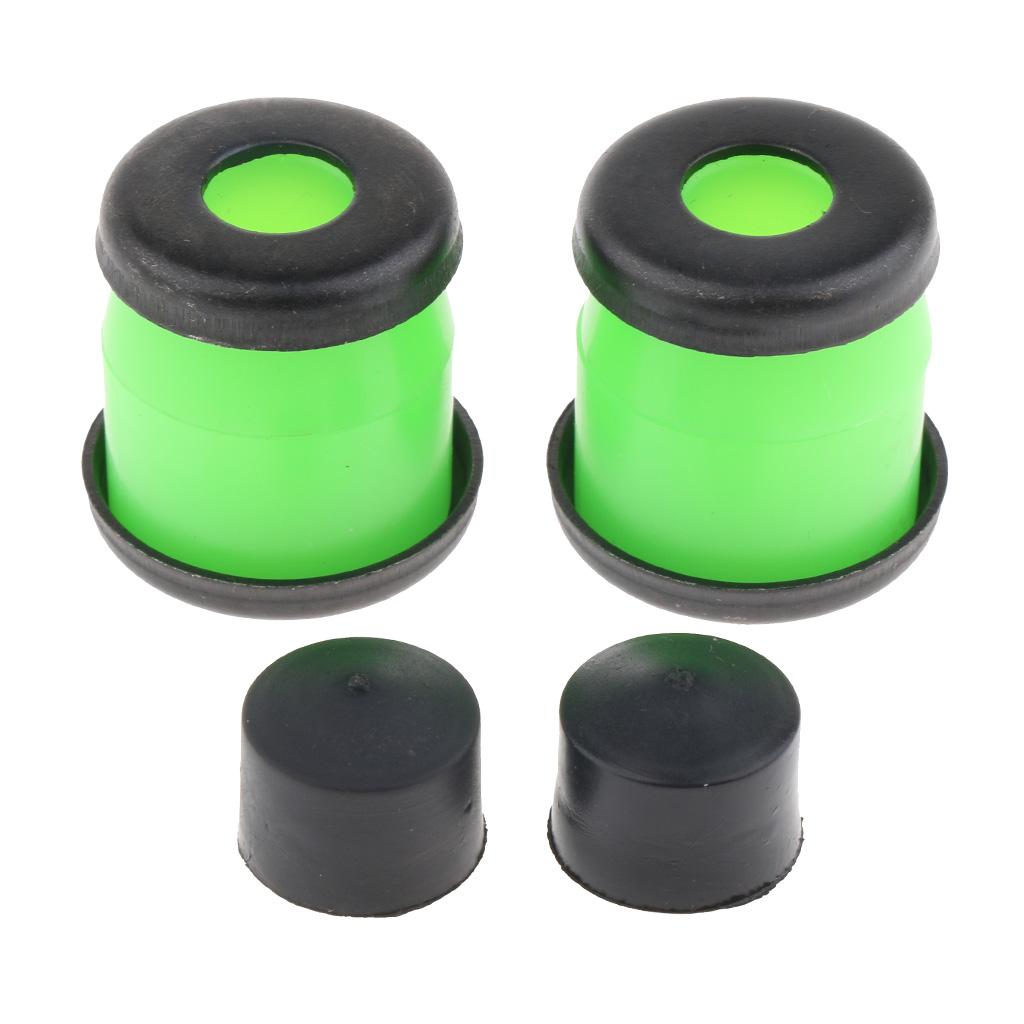 2xSkateboard Rebuild Kit Bushings Washers Pivot Cups for 2 Trucks 5in Green