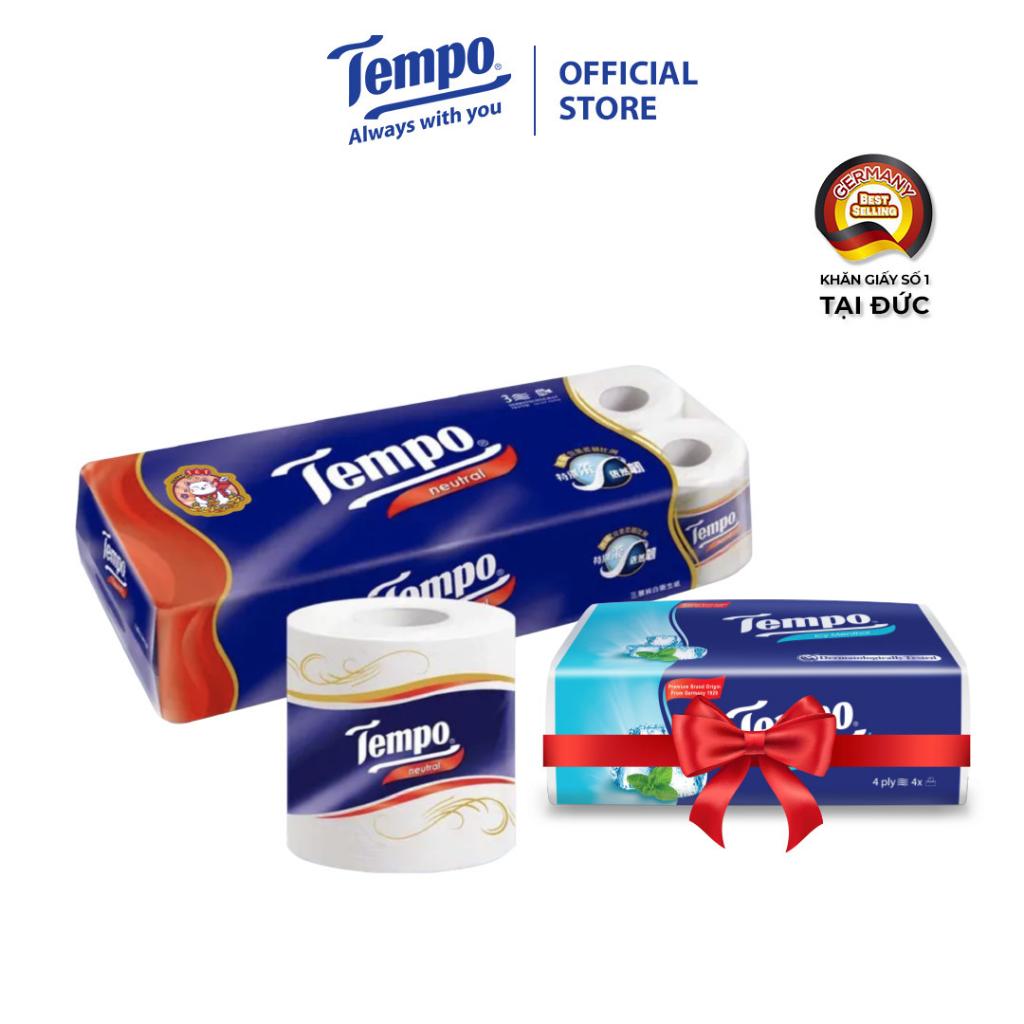 Giấy vệ sinh cao cấp Tempo Toipa - 3 lớp bền dai, an toàn cho da (Lốc 10 Cuộn)