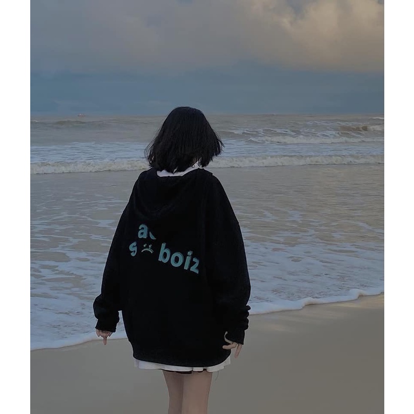 Áo hoodie Sadboizvibes zipper áo khoác dây kéo sad boiz form rộng nam nữ unisex - Gin Store
