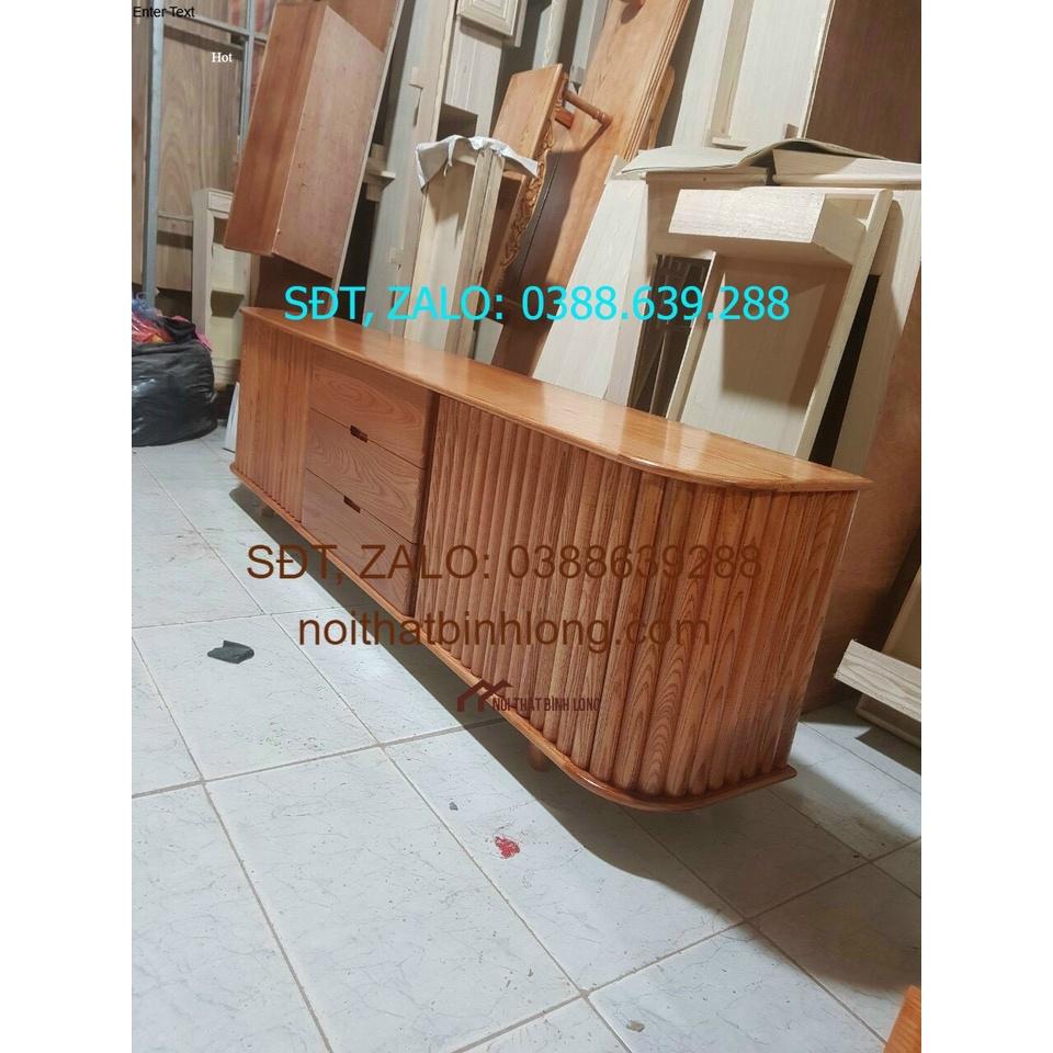 Kệ tivi gỗ sồi 2m4