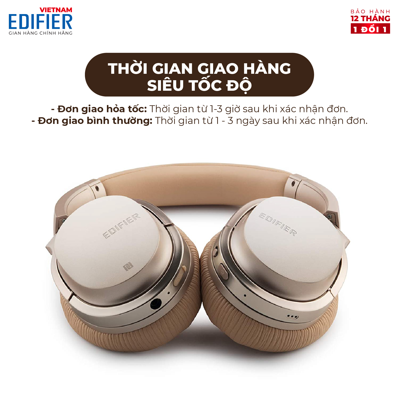 Tai nghe Bluetooth EDIFIER W860NB Chống ồn Chạy 25 giờ liên tục - Hàng chính hãng