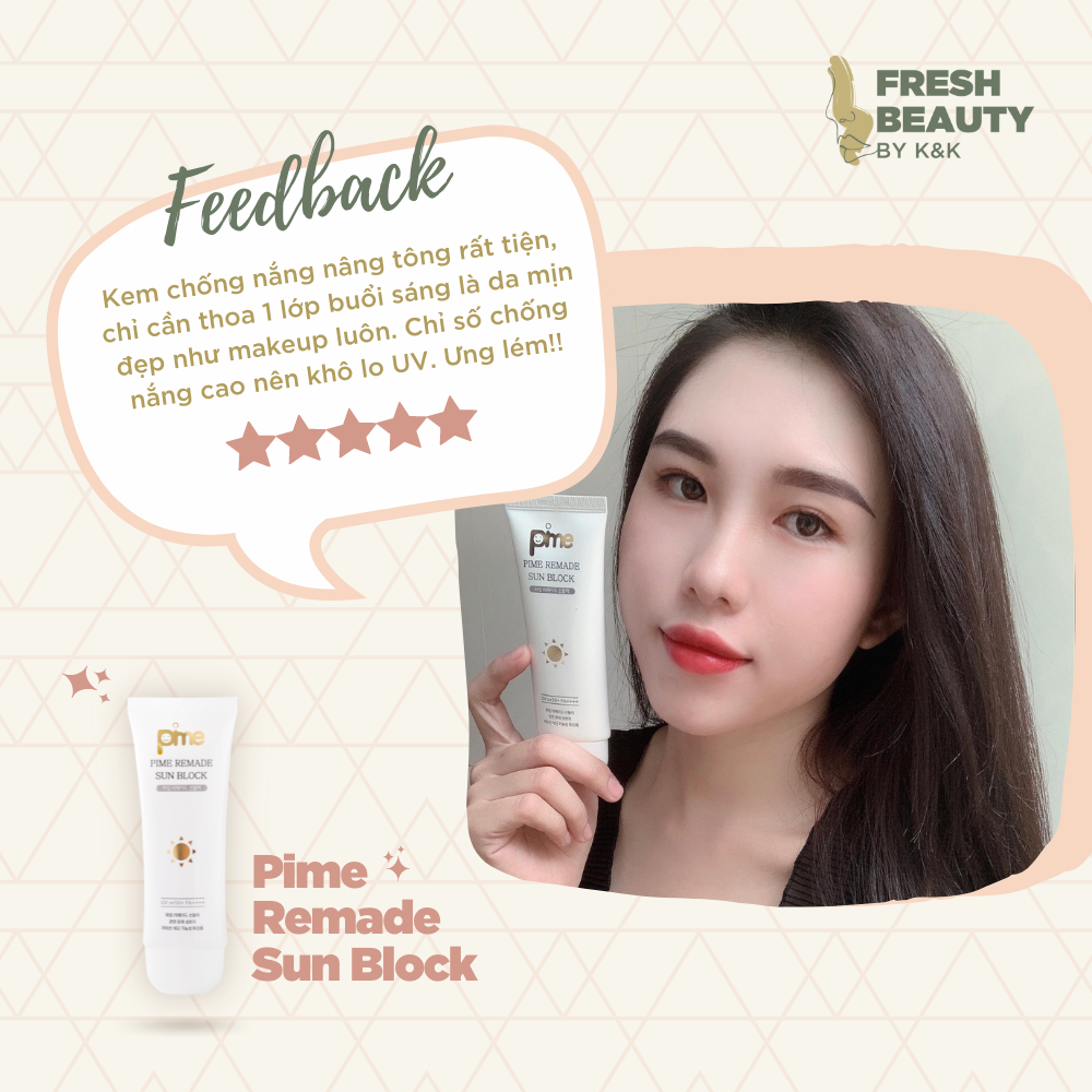 Kem chống nắng Pime Remade Sunblock nâng tone không bết rít, giảm thâm sạm 60g