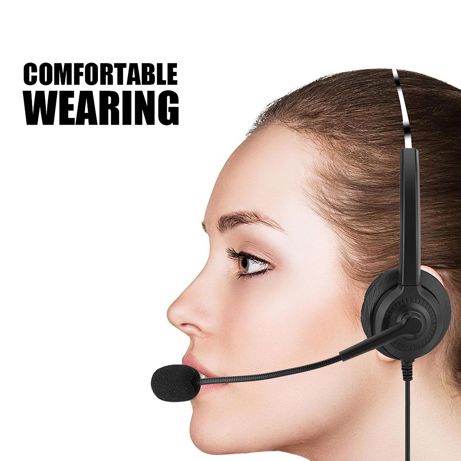 Văn Phòng Có Mic Có Dây 2.5Mm Tai Nghe Tai Nghe Máy Tính Giảm Tiếng Ồn Tai Nghe Cho Cuộc Gọi Trung Tâm Máy Tính Điện Thoại Di Động
