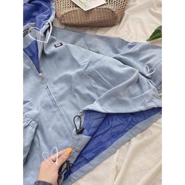 Áo khoác dạ kaki thêu có nón 2 lớp unisex ulzzang nam nữ AK180