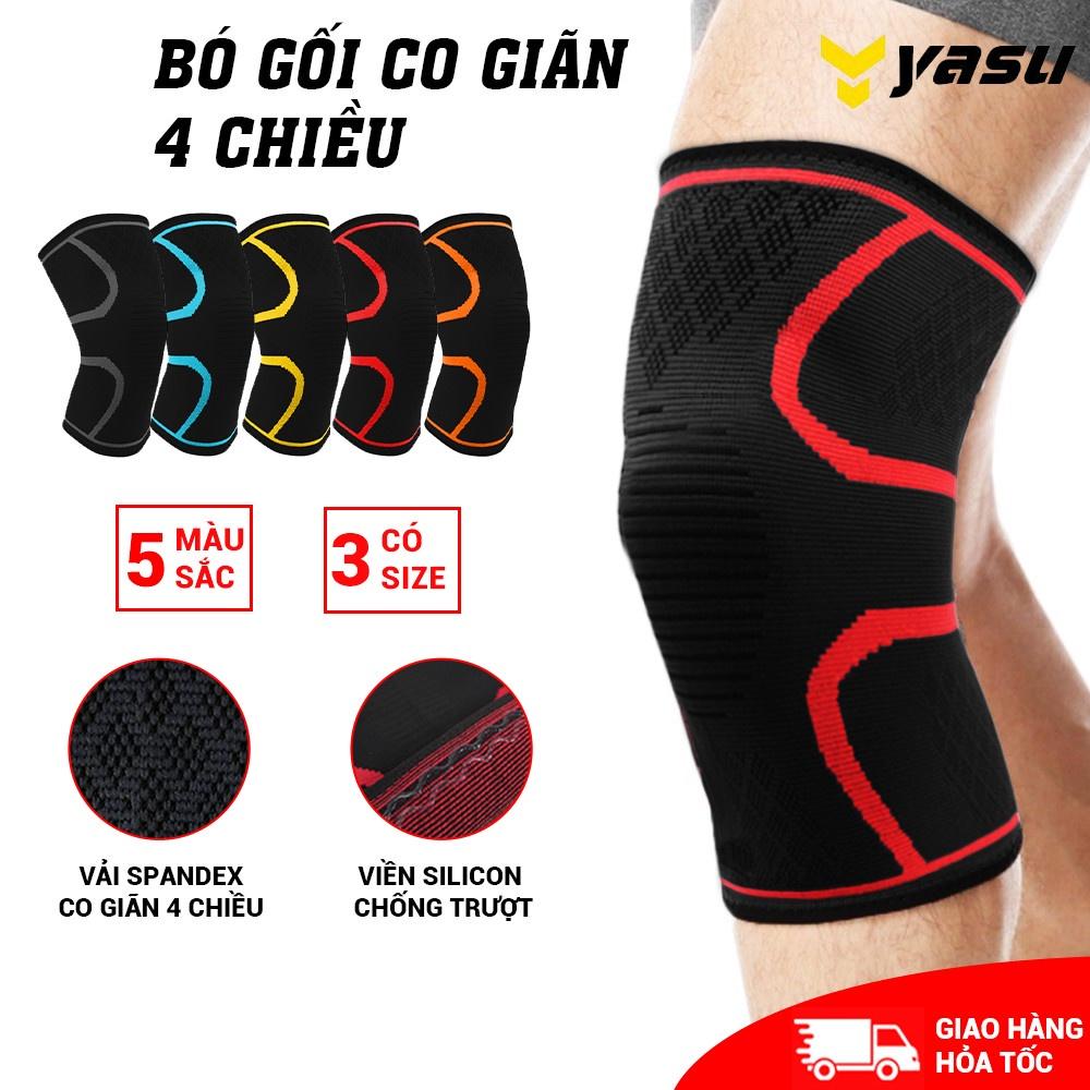 Băng gối, bó gối thể thao bóng đá, bóng chuyền co giãn đàn hồi bảo vệ gối cao cấp YASU YS7718 (1 chiếc)