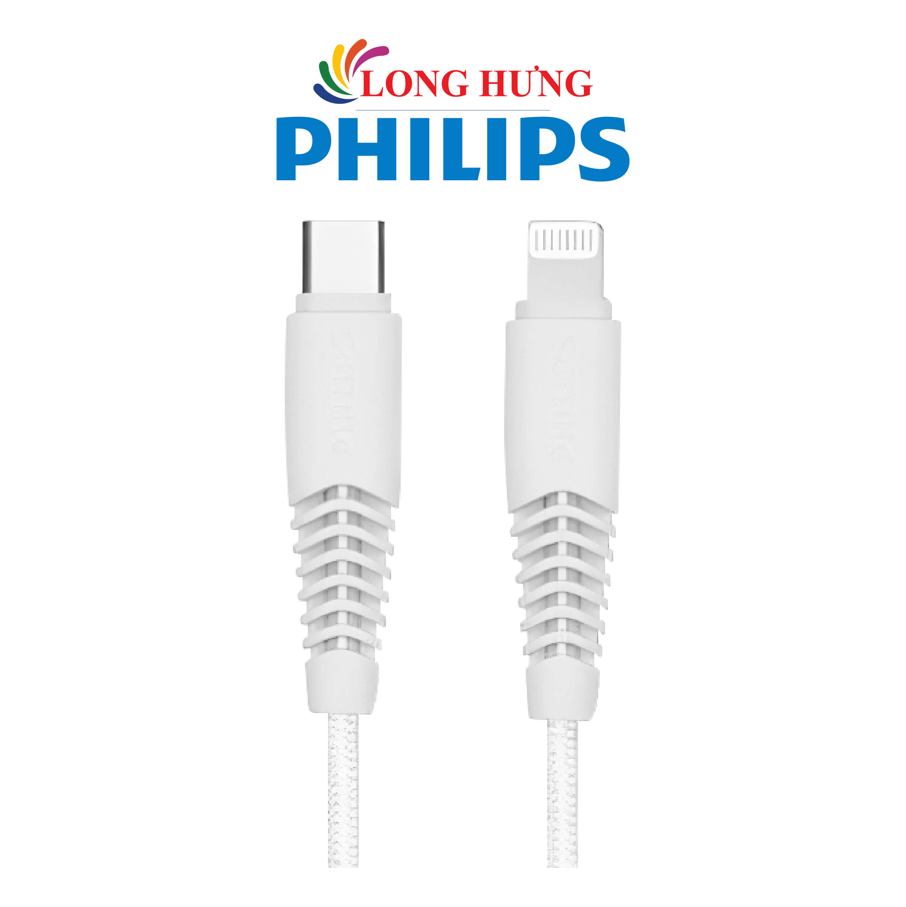 Cáp USB Type-C to dành cho iP Philips MFI 1m DLC5541V/97 - Hàng chính hãng