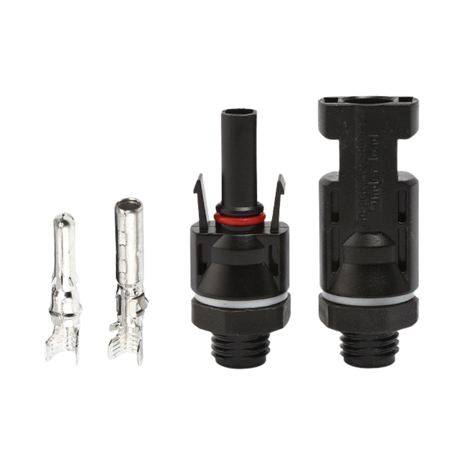 2Pcs Solar Panel Cable Connectors Solar Panel Connectors 2.5/4/6mm Professional Panel Plug Durable 1000V Waterproof IP67 Solar Connectors