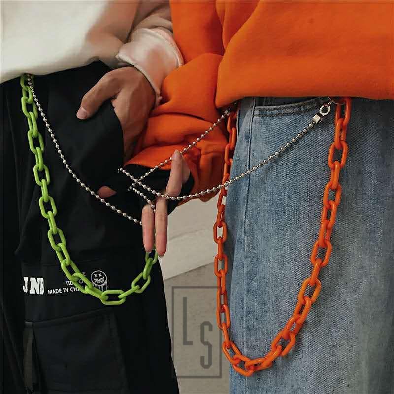 Xích Chain Quần Unisex Nhiều Màu - Chain Quần Nhựa Phối Chuỗi Xích Ulzzang