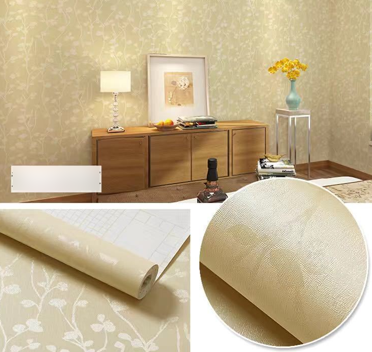 Combo 10 mét giấy dán tường, decal dán tường trang trí nhà cửa DÂY LEO VÀNG khổ 45cm