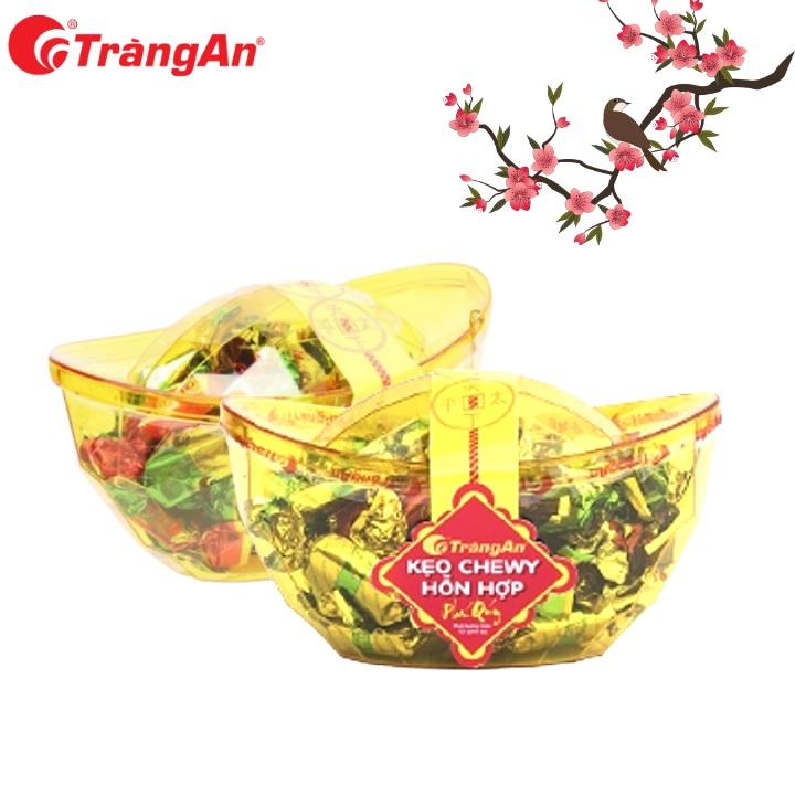 Combo 2 hộp kẹo Chewy hỗn hợp 125g,hình thỏi vàng, thương hiệu Tràng An, hạn sử dụng 8 tháng