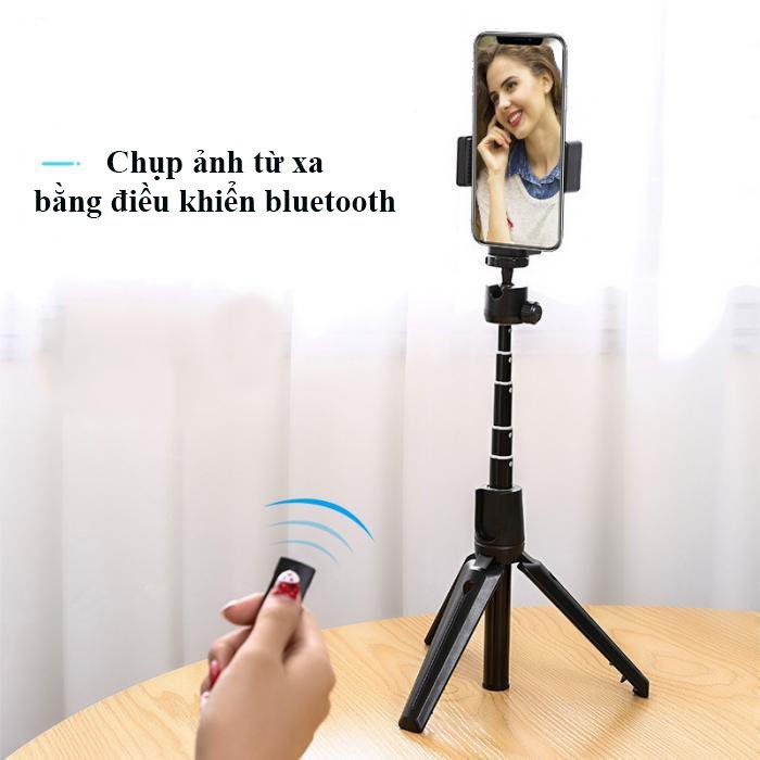 Gậy Chụp Ảnh Tự Sướng Bluetooth 3 Chân Đa Năng – Tripod K20– Chụp Hình Selfie