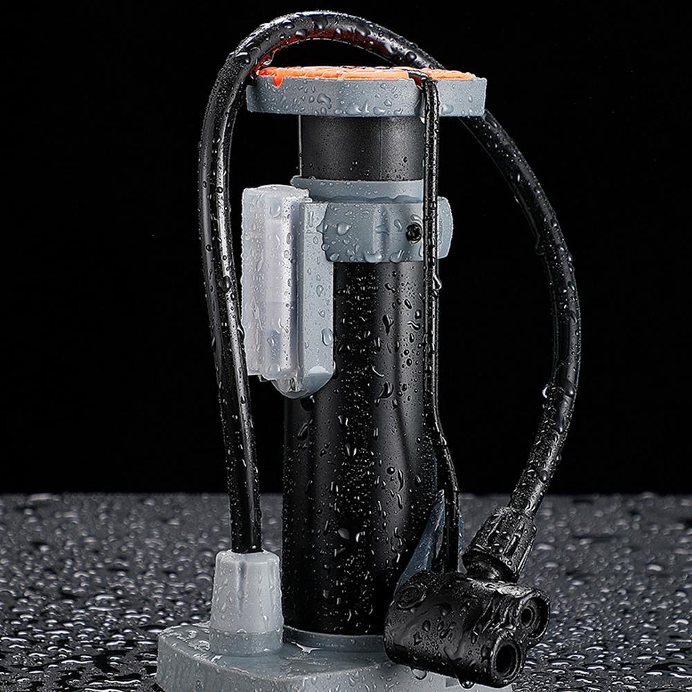 Bike Pump 120PSI High Pressure Air Pump MTB Road Bike Tire Inflator with Pressure Gauge Fits Presta & Schrader Valves