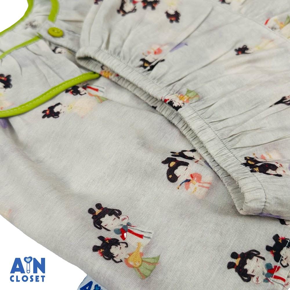 Bộ quần áo Ngắn bé gái họa tiết Cô Tiên Xanh Đũi tơ - AICDBG8QOIQ1 - AIN Closet