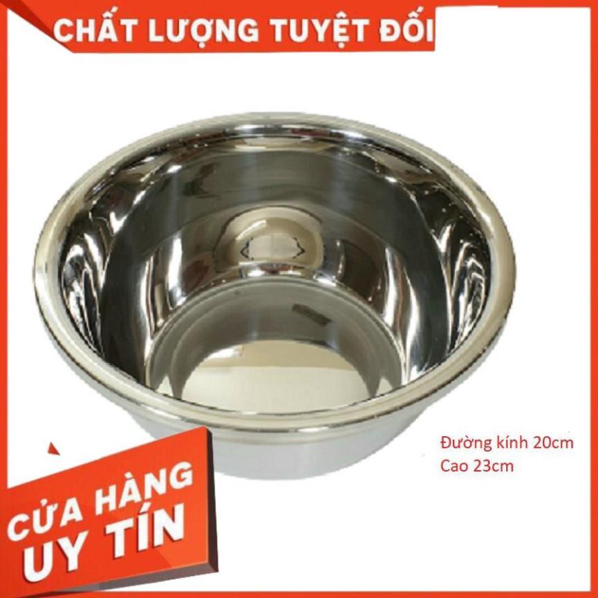 Thau, chậu sâu lòng inox siêu dày nhiều size 18,20,22,24,26,28,30,32,34,36,38,40cm