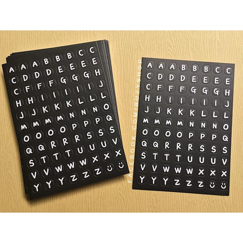 Sticker chữ và số trang trí thiệp, scrapbook, sổ tay