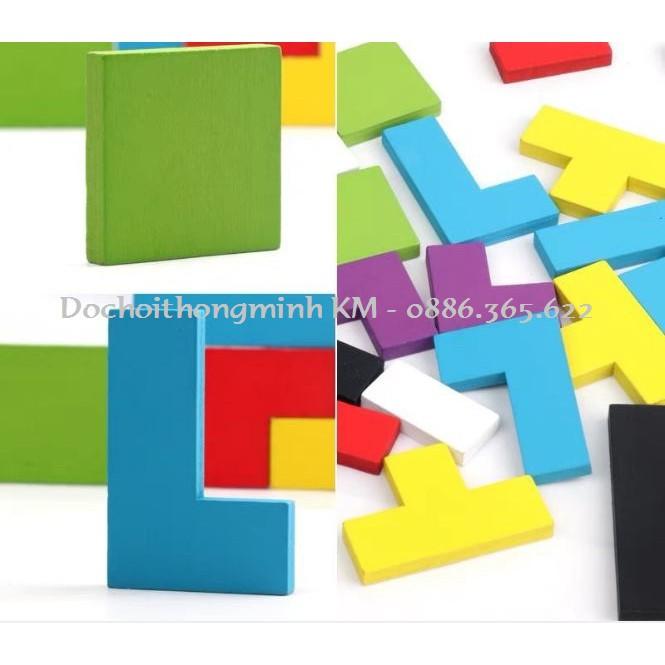 Tangram Puzzle gỗ 40 chi tiết