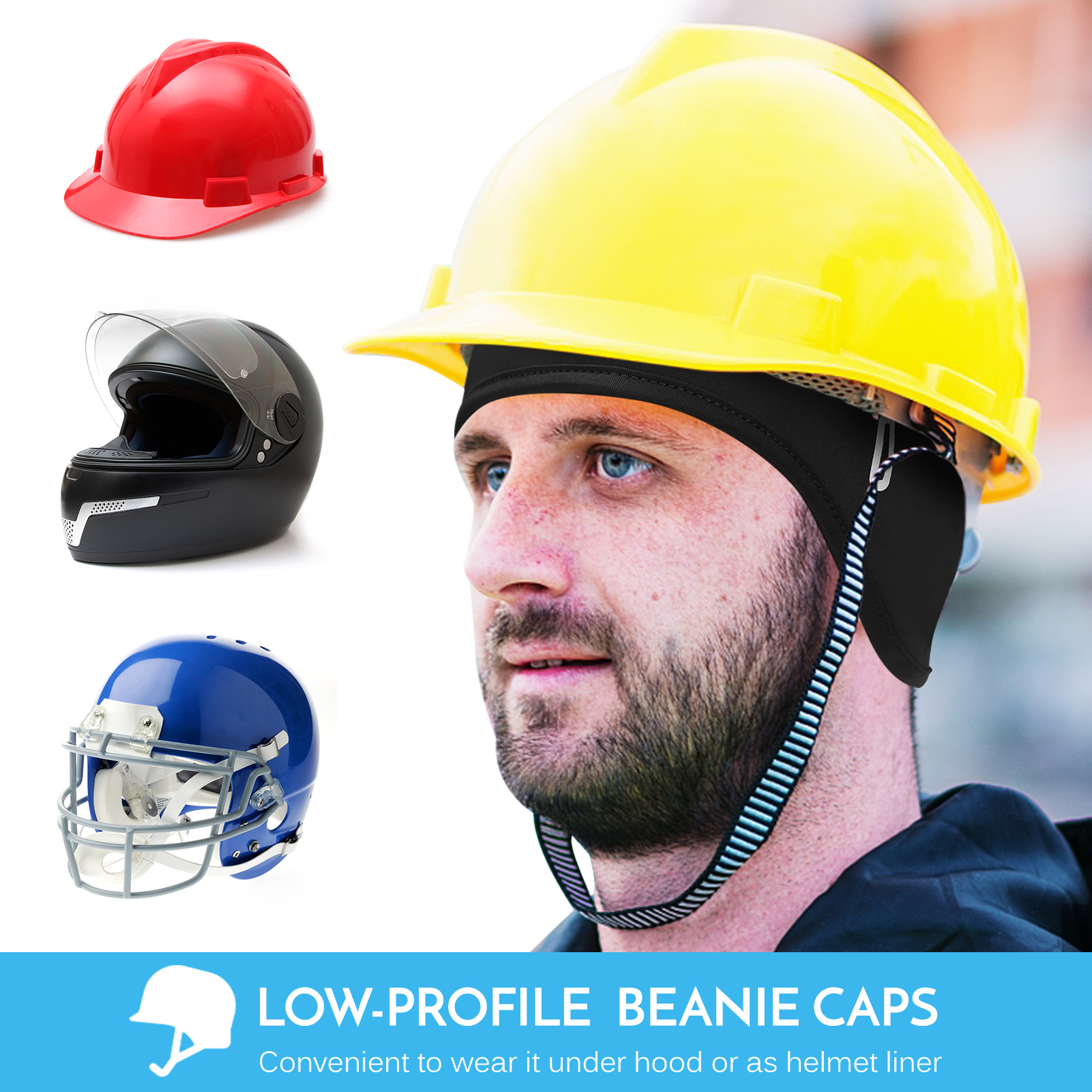 Mũ bảo hiểm có nắp che tai và kính chống gió cho nam