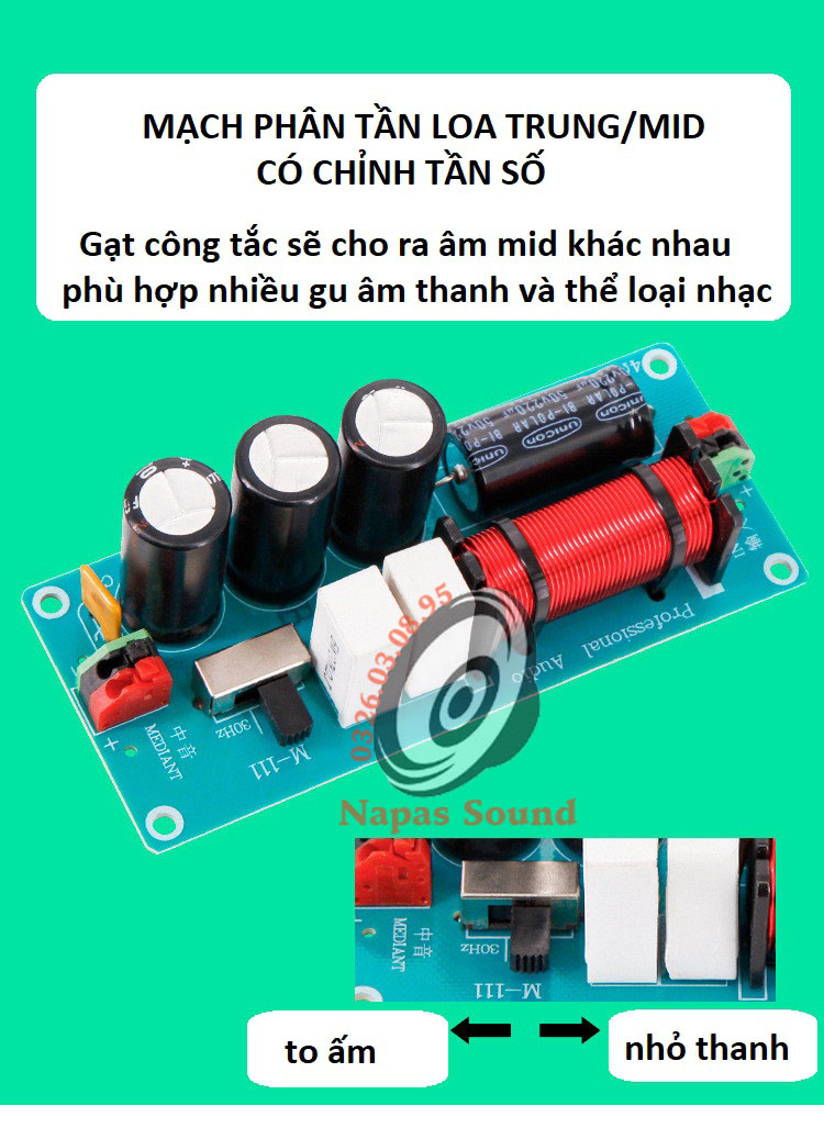 PHÂN TẦN MID TĂNG THÊM LỜI CHO DÀN - M111 CÔNG SUẤT LỚN - GIÁ 1 CÁI - PHÂN TẦN CHO LOA TRUNG