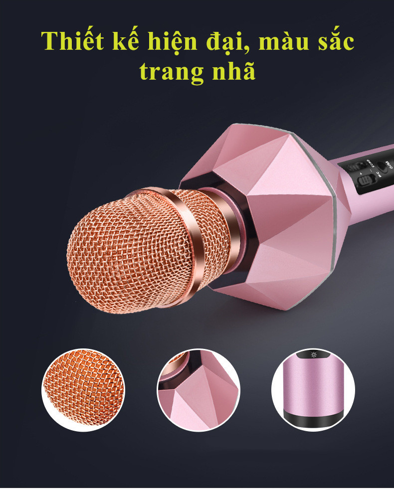 Micro kèm loa Bluetooth Micro PKCB K7+ Đen Nhập khẩu Cao cấp PF156