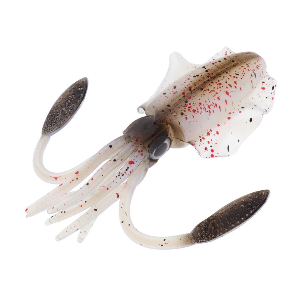 2x 1 Pc Realistic Living Saltwater Soft Plastic Squid Skirt Bait